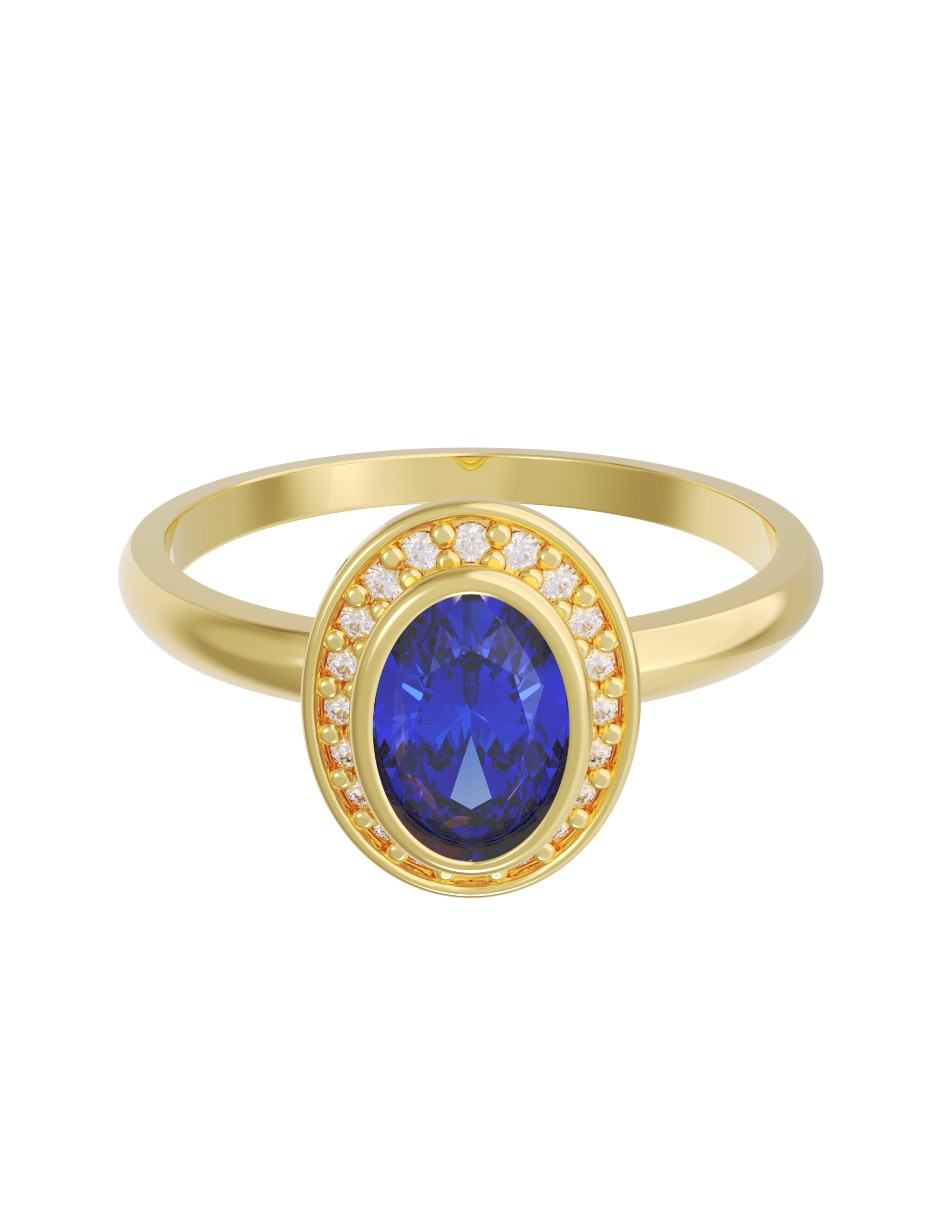 Anillo de compromiso de 10 k zirconia