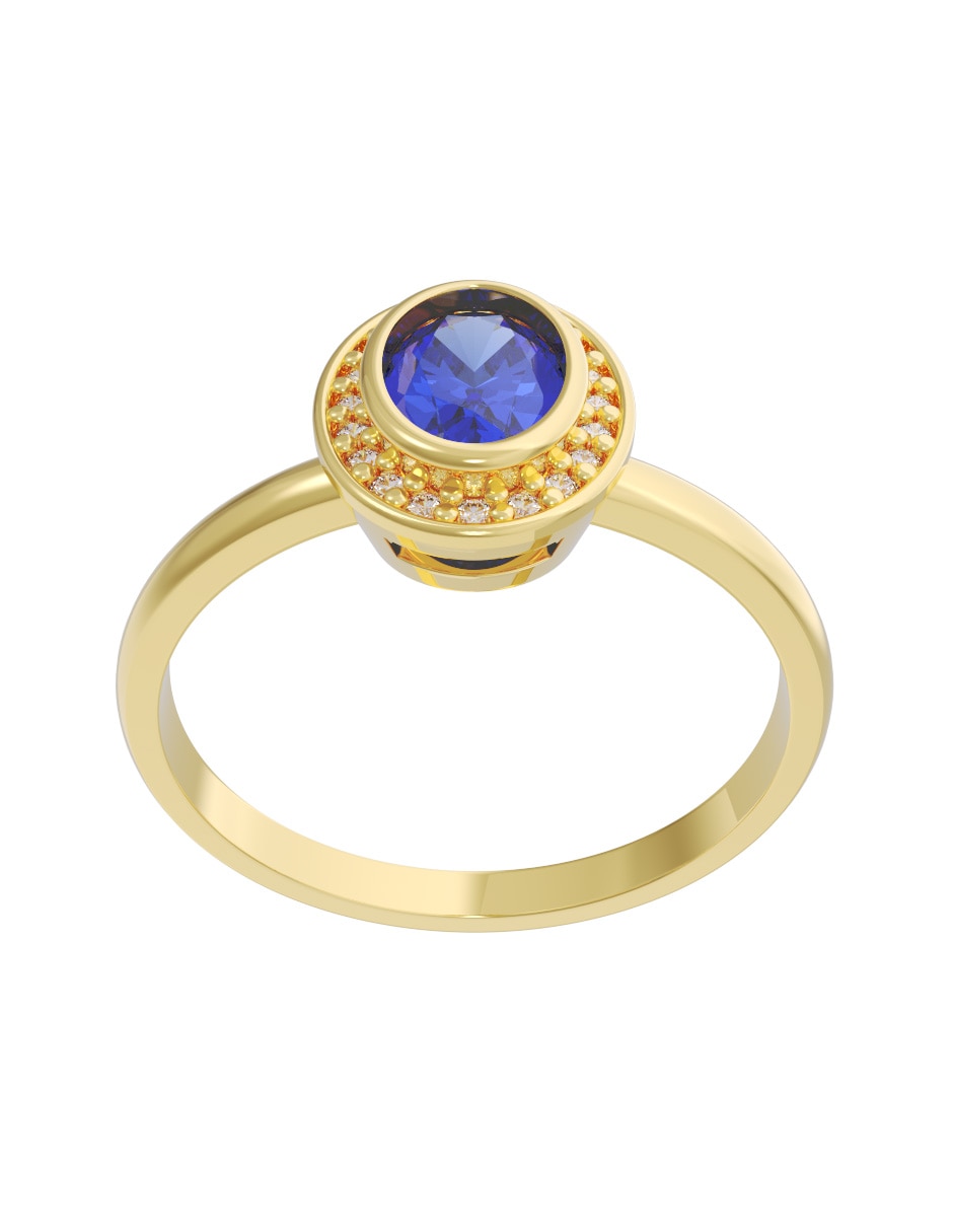 Anillo de compromiso de 10 k zirconia 4