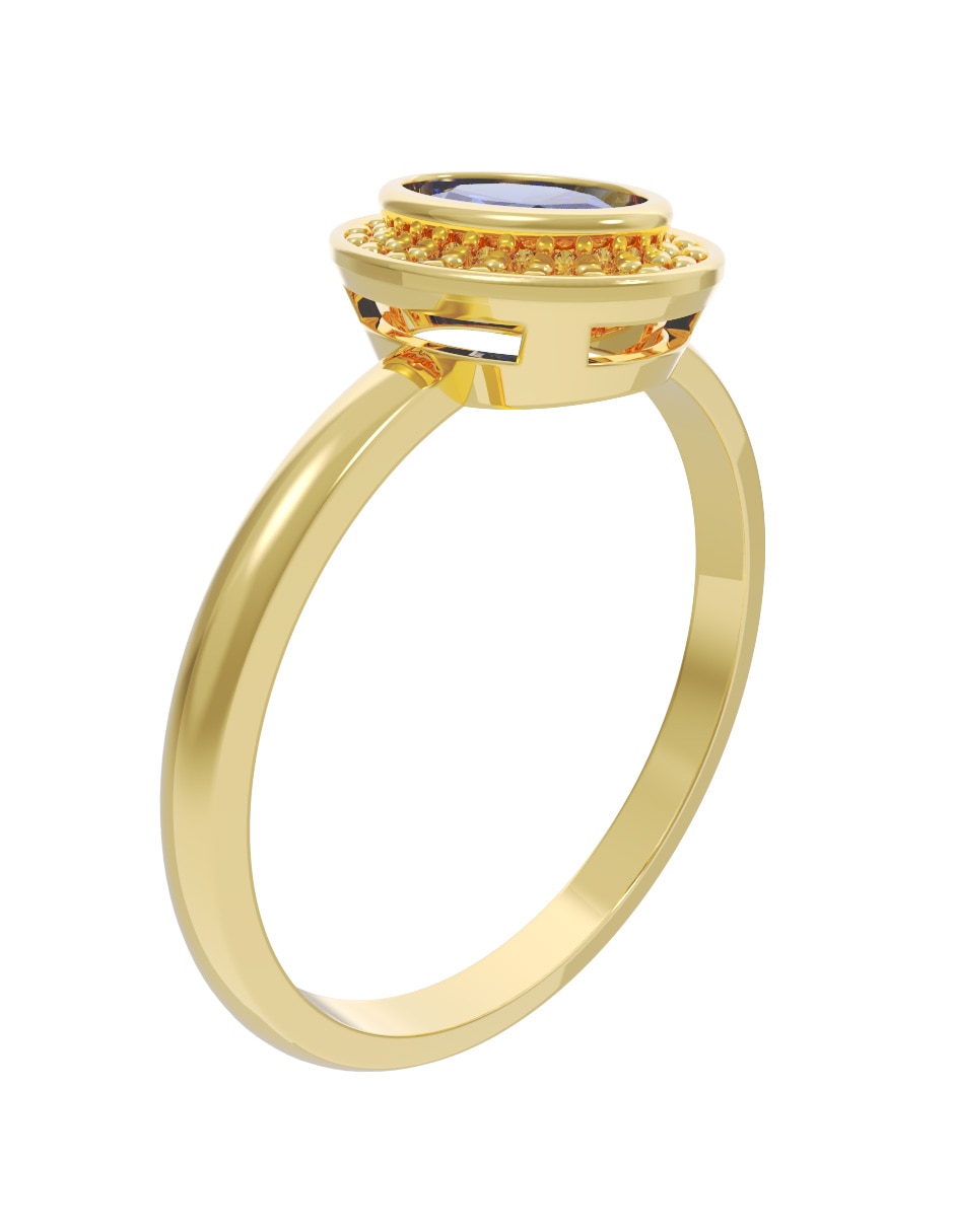 Anillo de compromiso de 10 k zirconia 3