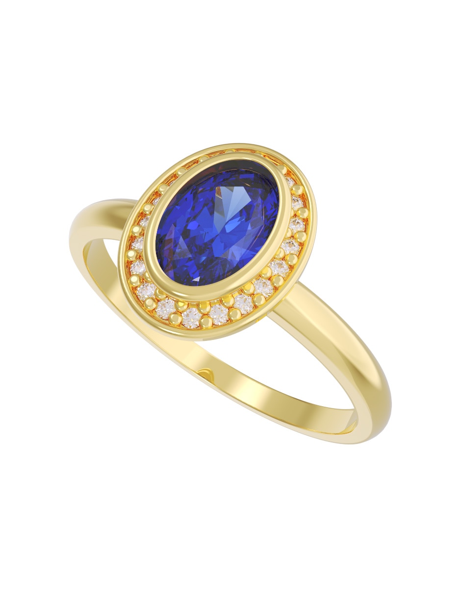 Anillo de compromiso de 10 k zirconia 2