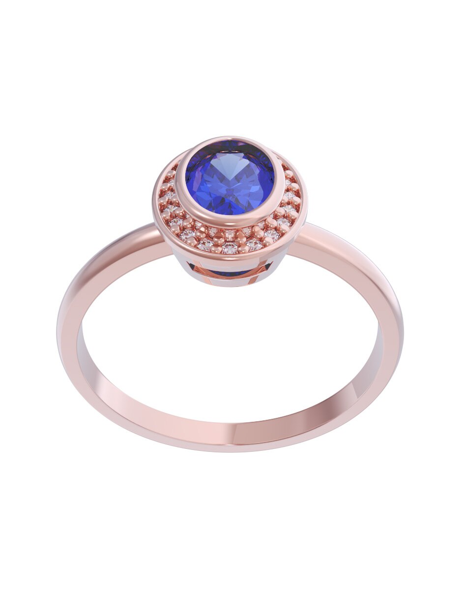 Anillo de compromiso de 10 k zirconia 4