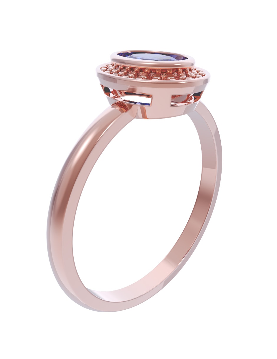 Anillo de compromiso de 10 k zirconia 3