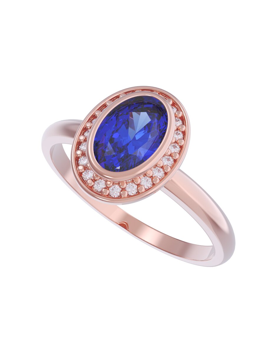 Anillo de compromiso de 10 k zirconia 2
