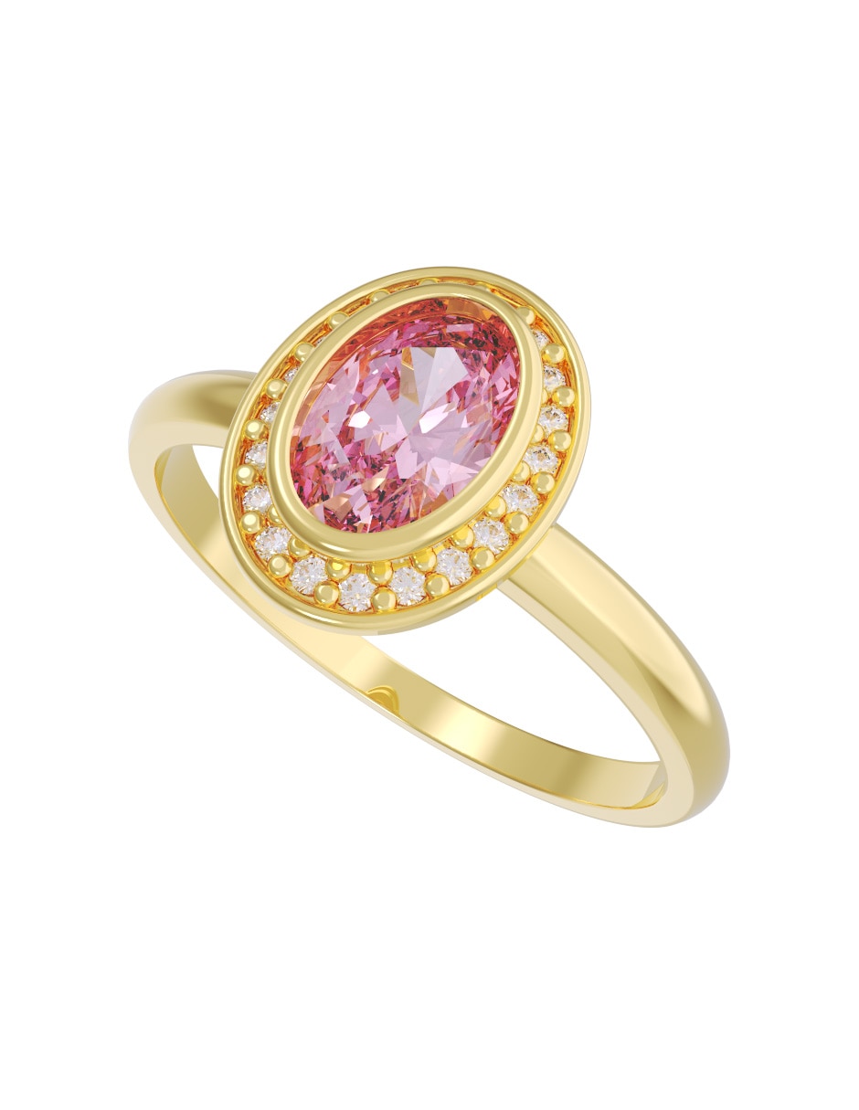 Anillo de compromiso de 10 k zirconia 2