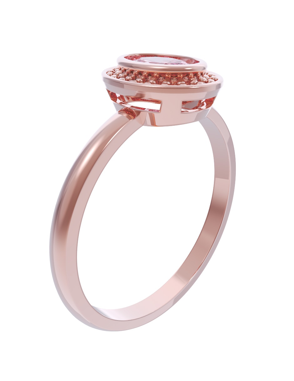 Anillo de compromiso de 10 k zirconia 3