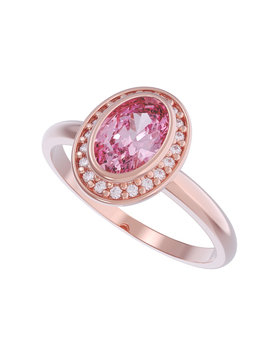 Anillo de compromiso de 10 k zirconia 2