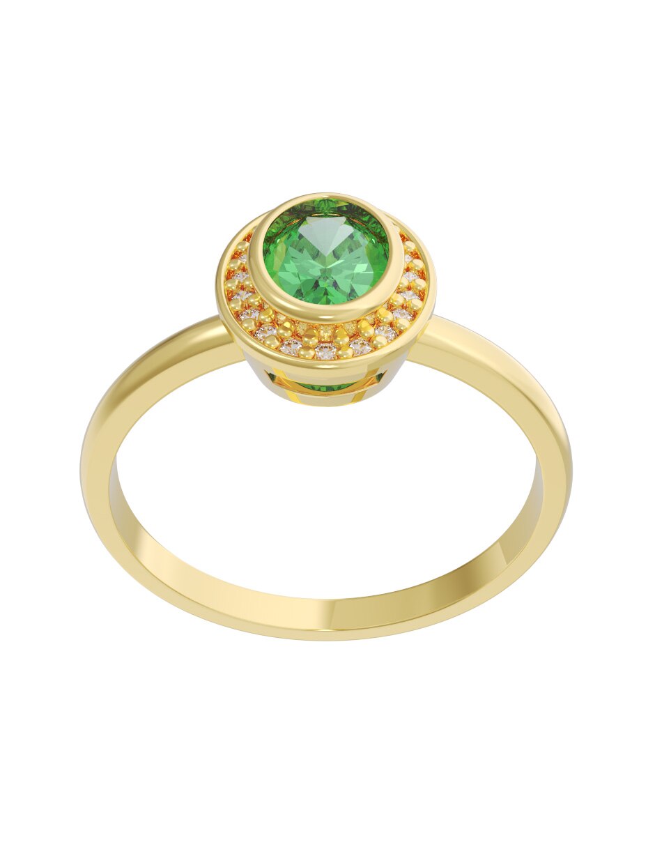 Anillo de compromiso de 10 k zirconia 4