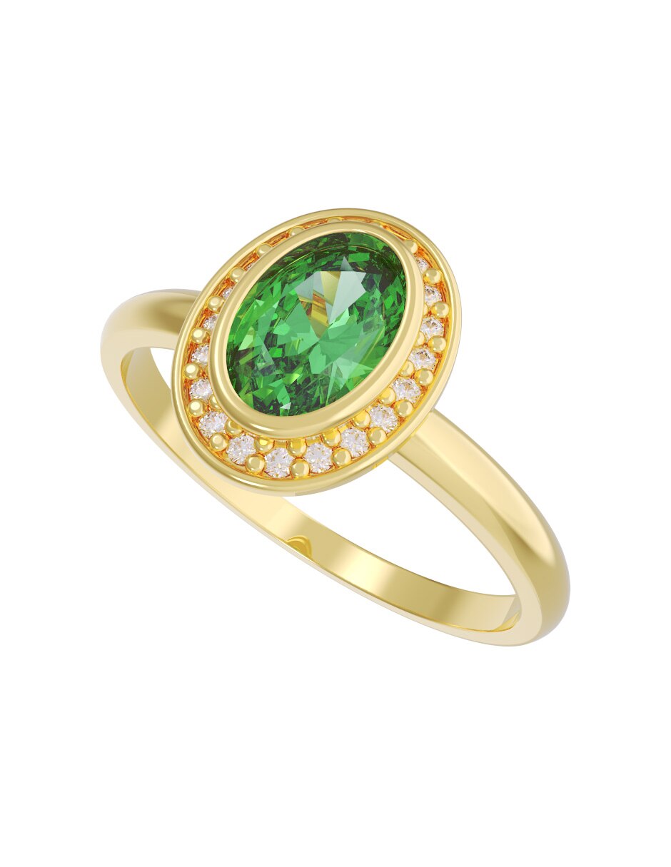 Anillo de compromiso de 10 k zirconia 2