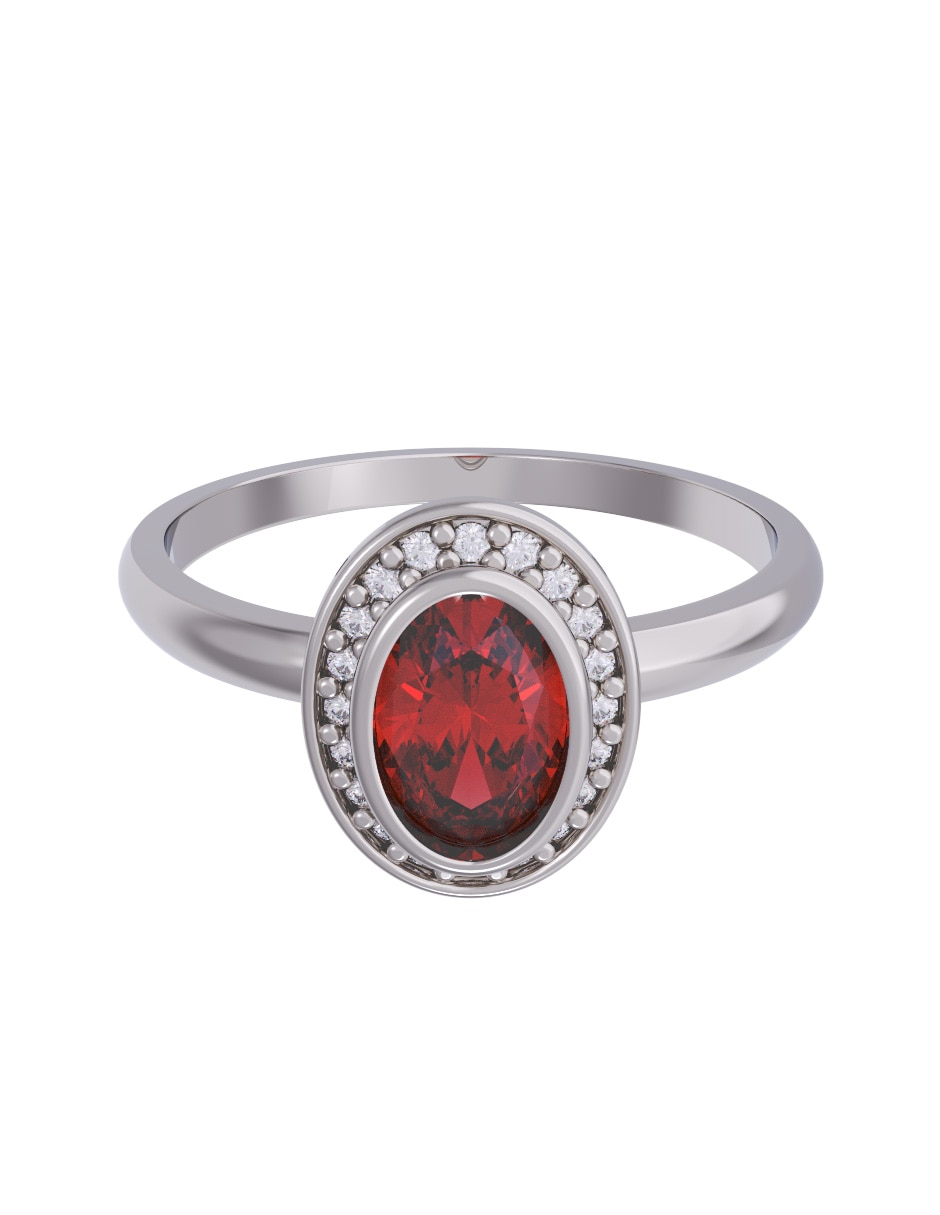 Anillo de compromiso de 10 k zirconia 1