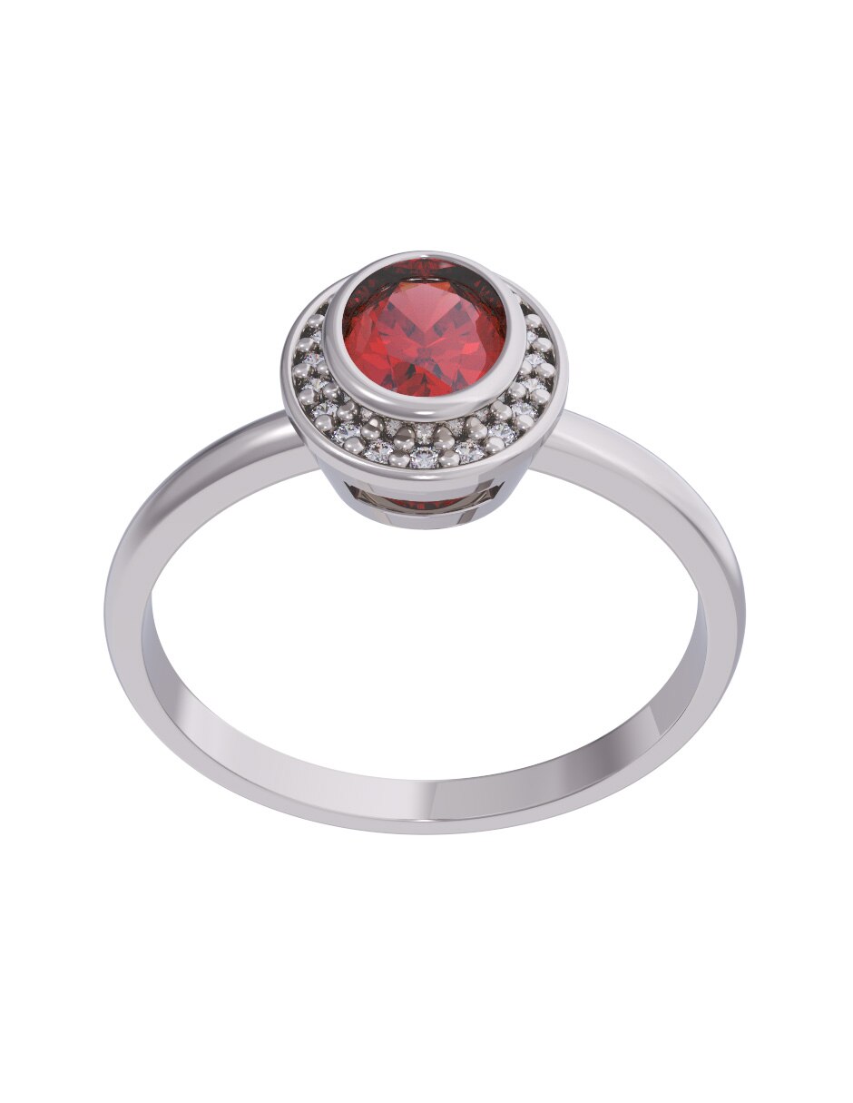 Anillo de compromiso de 10 k zirconia 4