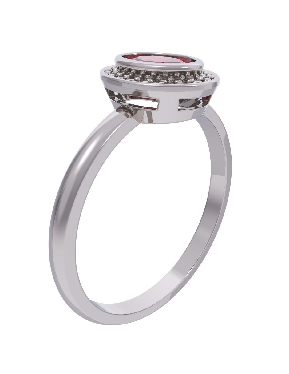 Anillo de compromiso de 10 k zirconia 3