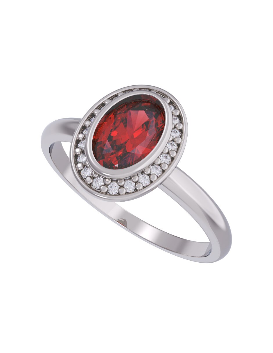 Anillo de compromiso de 10 k zirconia 2