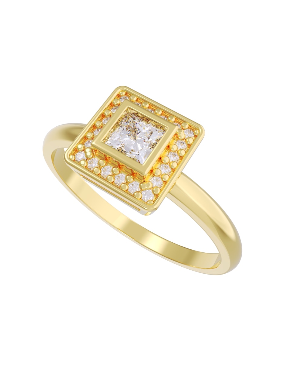 Anillo de compromiso de 10 k zirconia 2