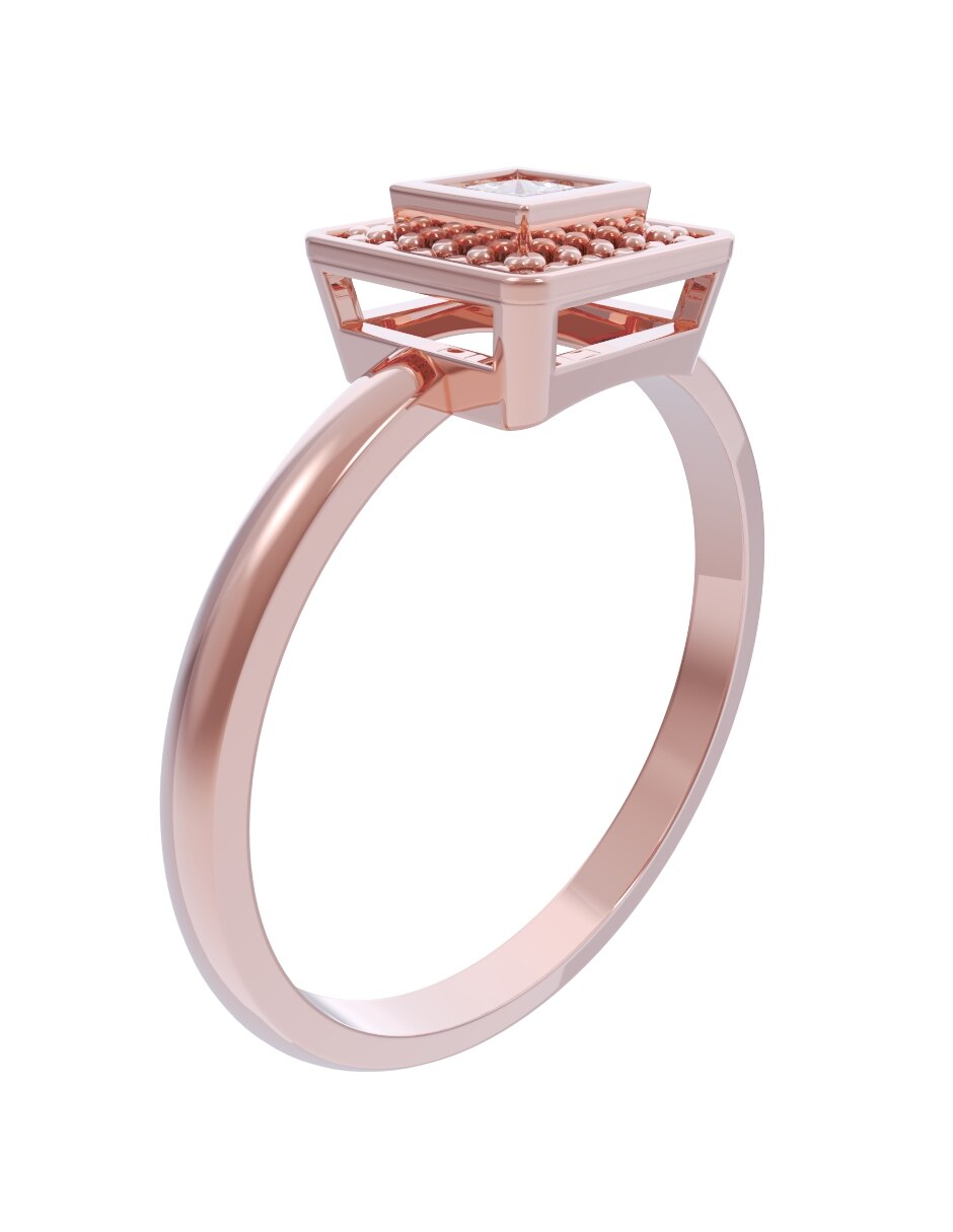 Anillo de compromiso de 10 k zirconia 3