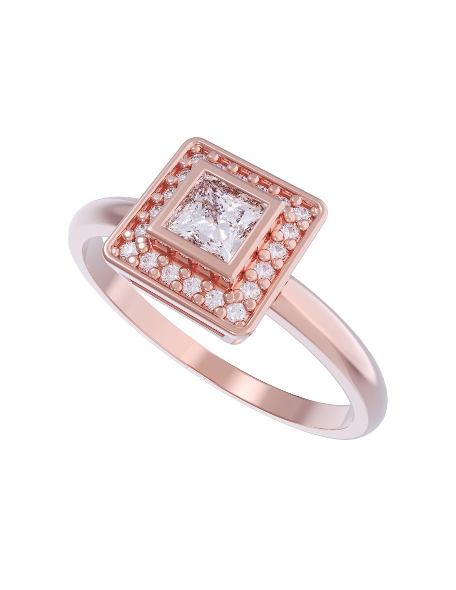 Anillo de compromiso de 10 k zirconia 2
