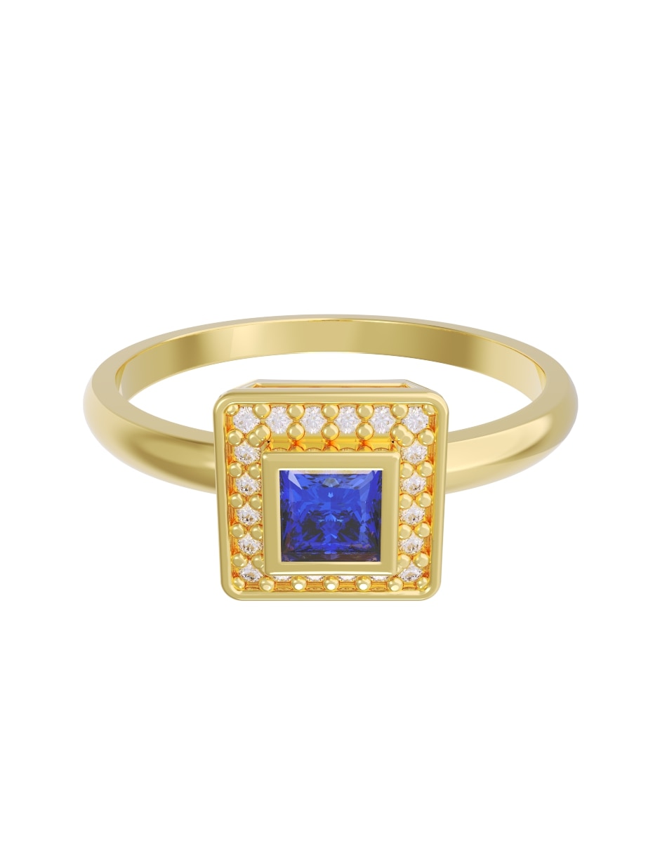 Anillo de compromiso de 10 k zirconia