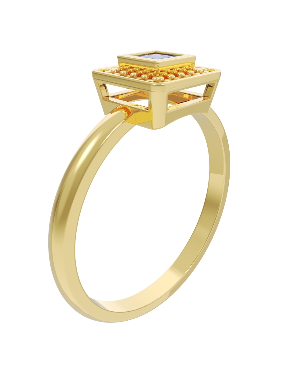Anillo de compromiso de 10 k zirconia 3