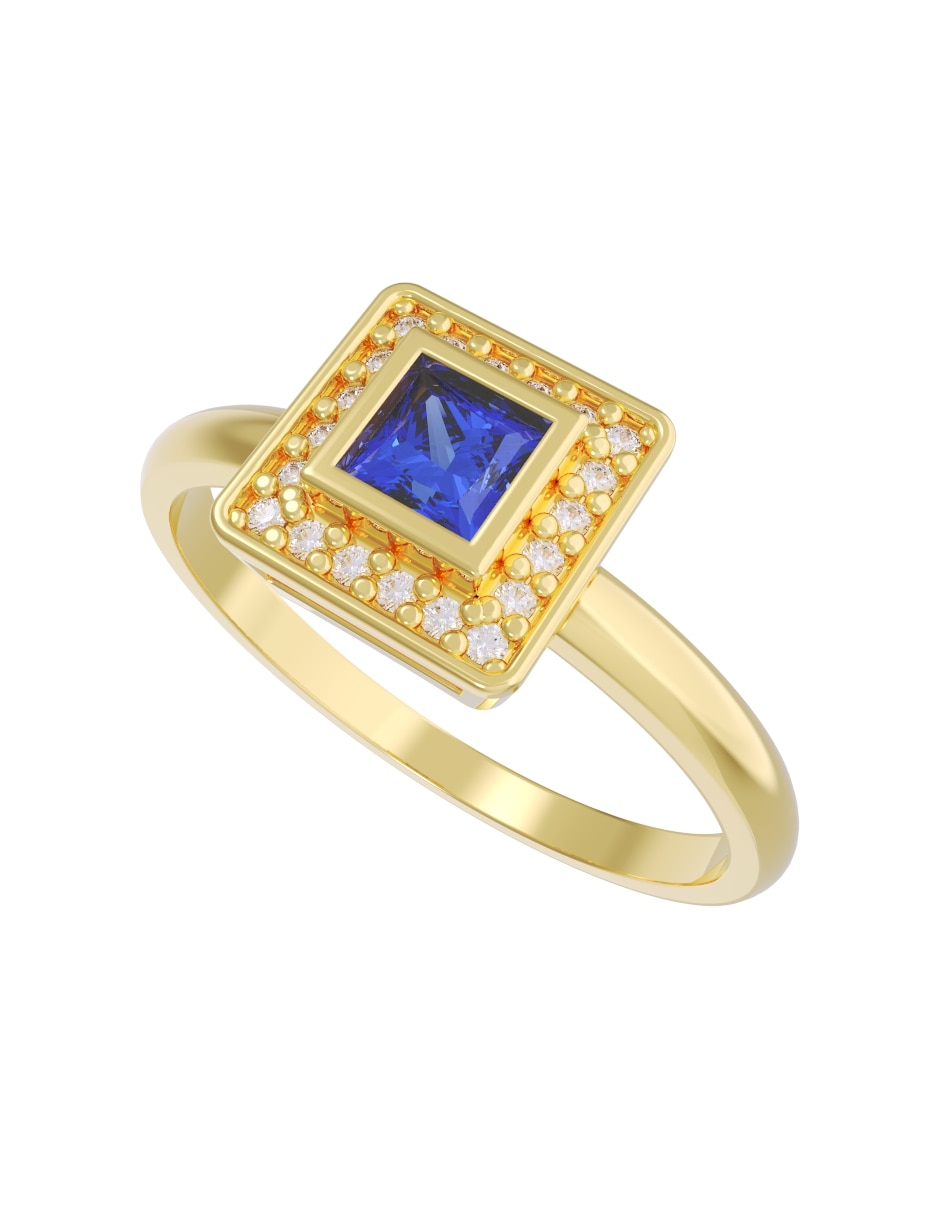 Anillo de compromiso de 10 k zirconia 2