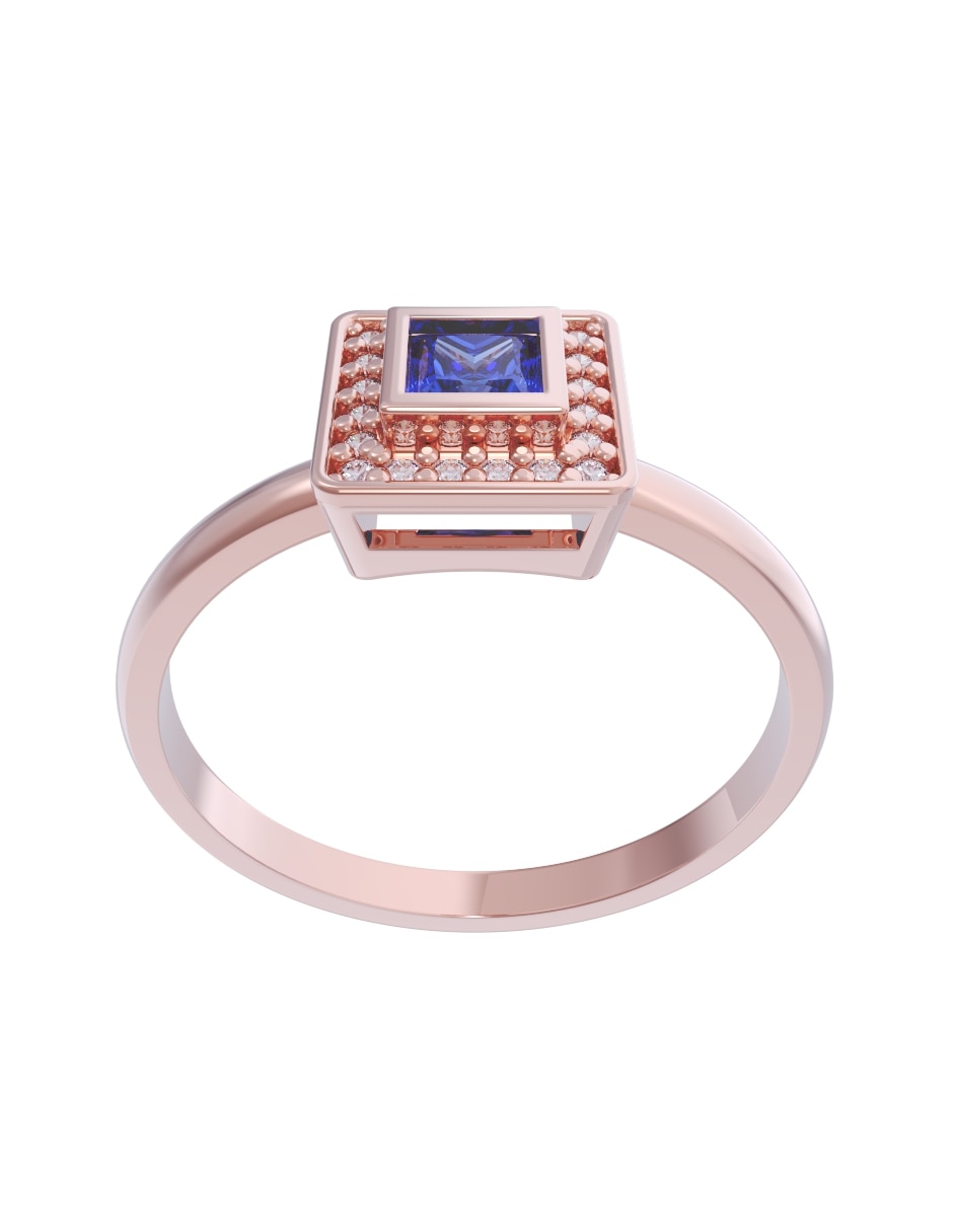 Anillo de compromiso de 10 k zirconia 4