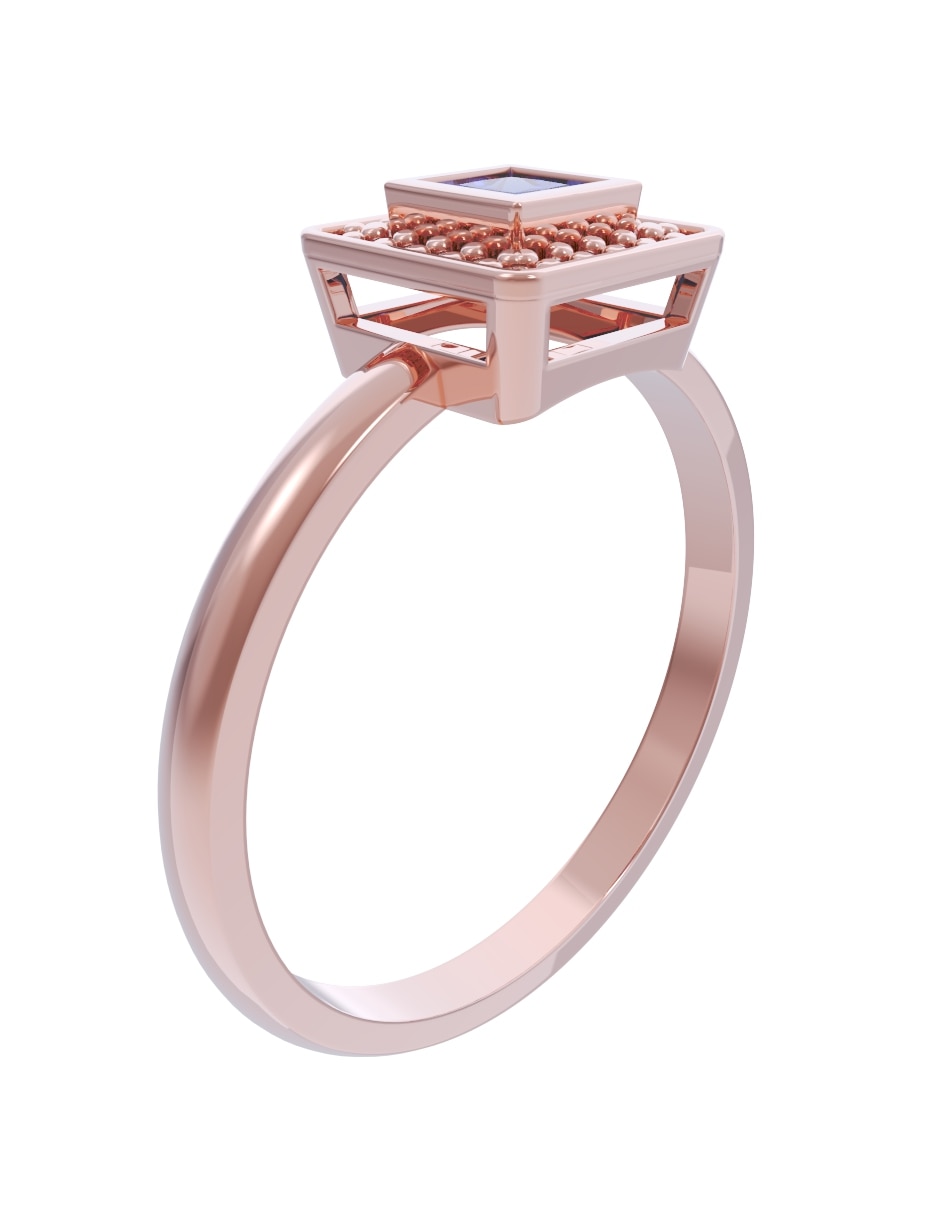 Anillo de compromiso de 10 k zirconia 3