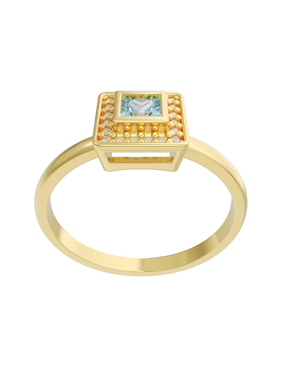 Anillo de compromiso de 10 k zirconia 4