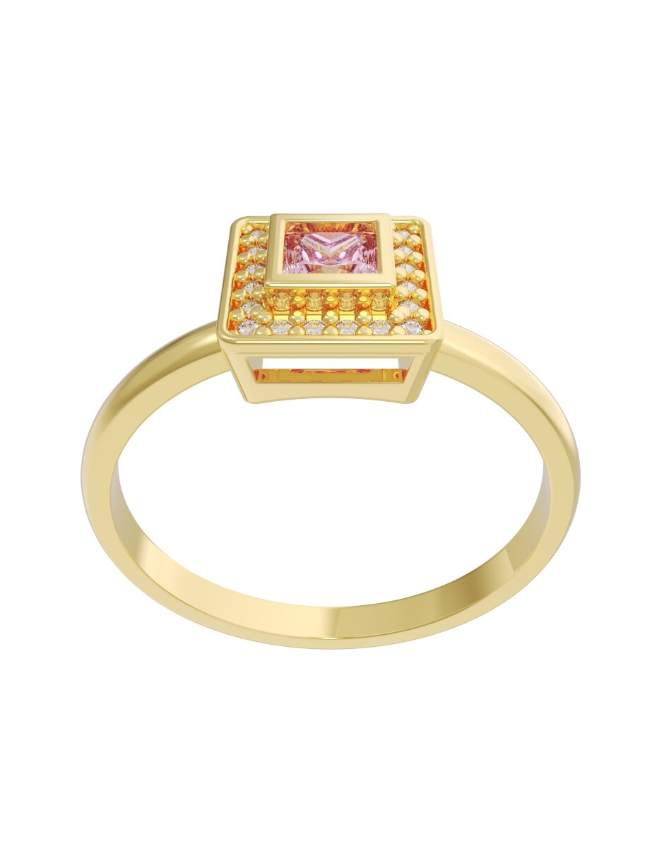 Anillo de compromiso de 10 k zirconia 4