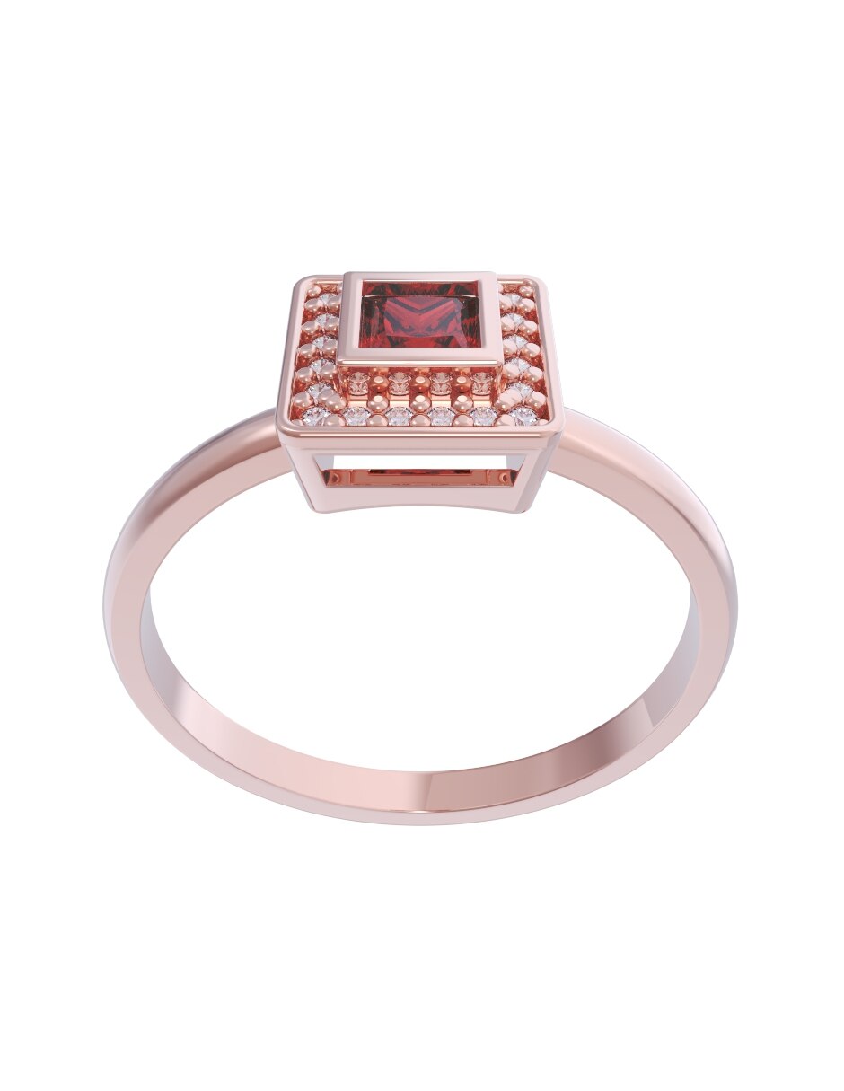 Anillo de compromiso de 10 k zirconia 4