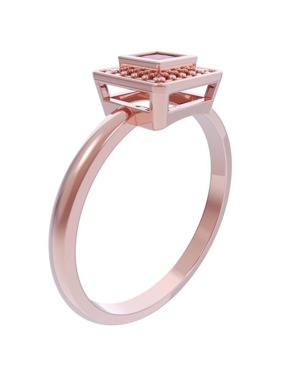 Anillo de compromiso de 10 k zirconia 3