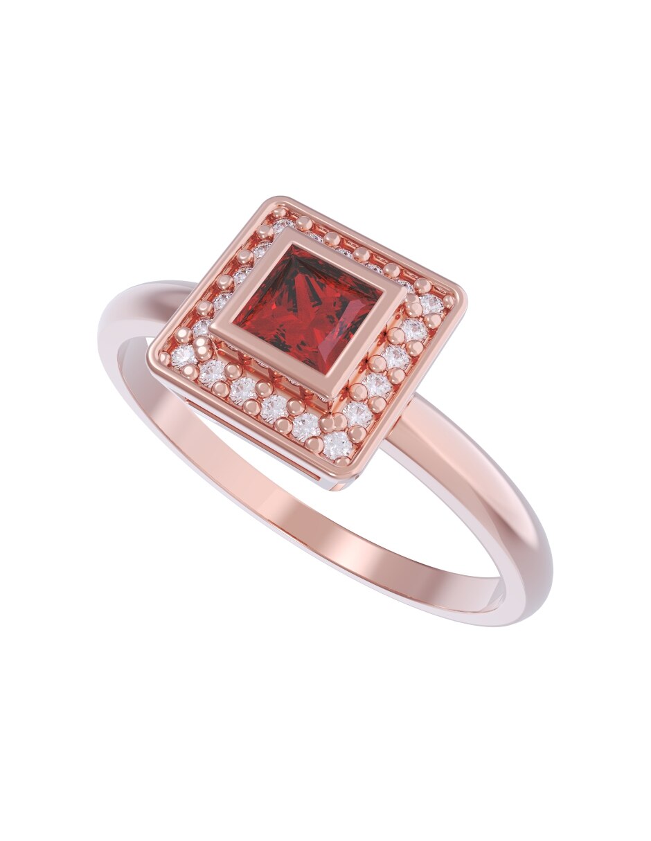 Anillo de compromiso de 10 k zirconia 2