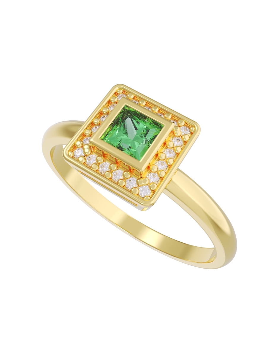 Anillo de compromiso de 10 k zirconia 2