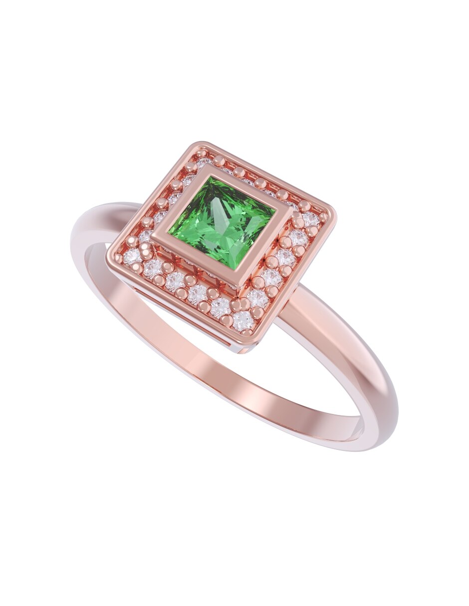 Anillo de compromiso de 10 k zirconia 2