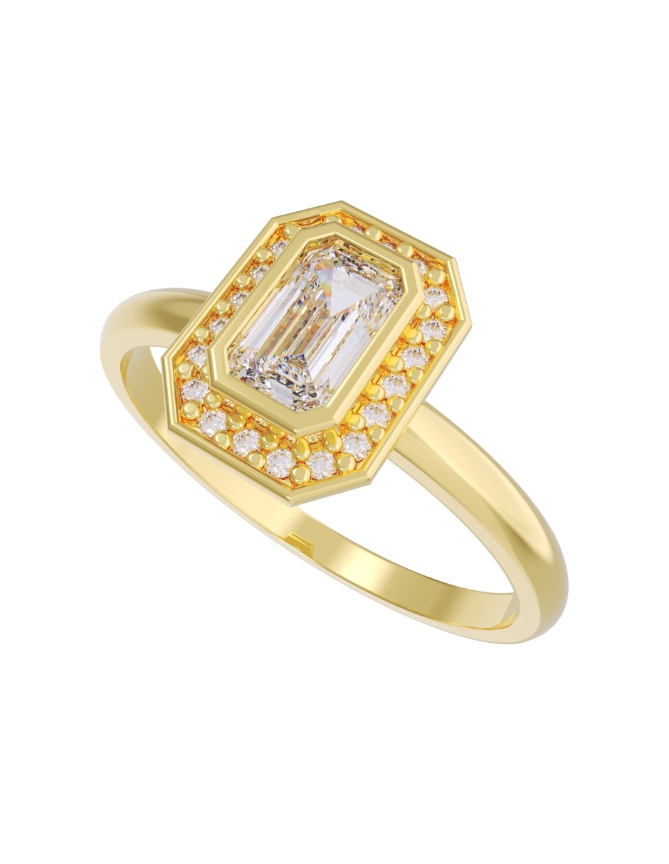 Anillo de compromiso de 10 k zirconia 2
