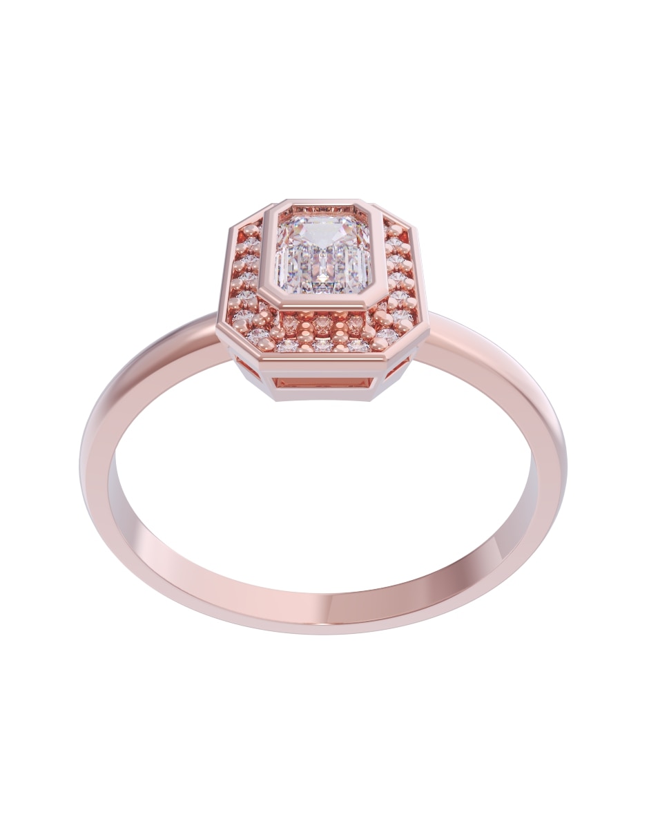 Anillo de compromiso de 10 k zirconia 4
