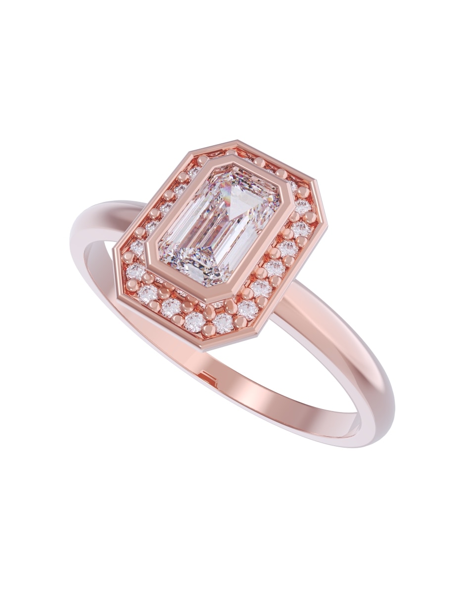 Anillo de compromiso de 10 k zirconia 2