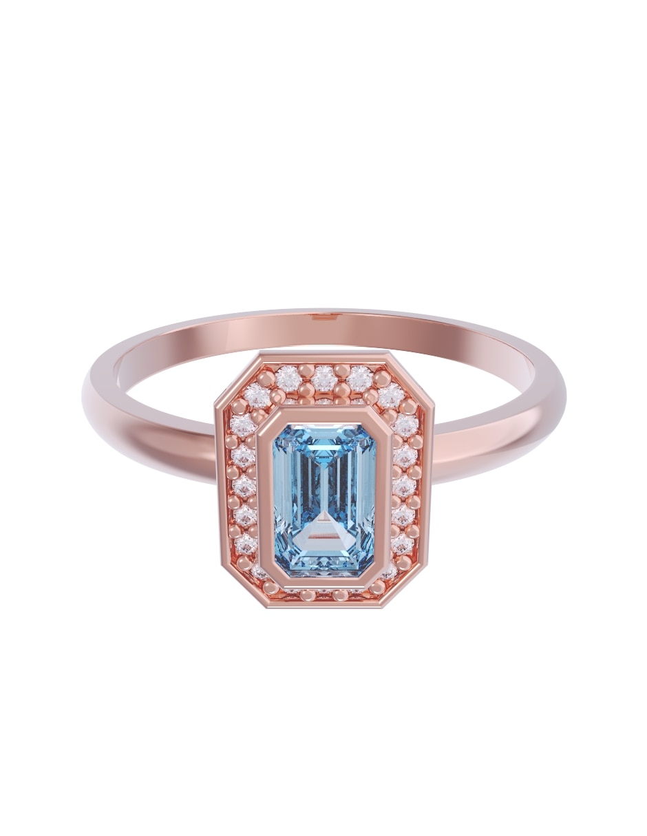Anillo de compromiso de 10 k zirconia 1