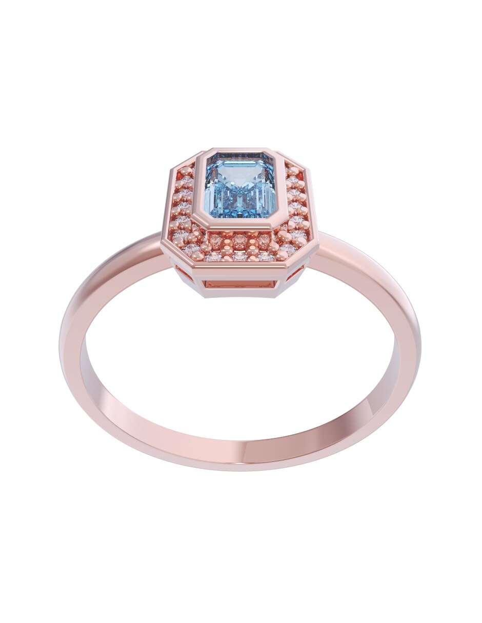 Anillo de compromiso de 10 k zirconia 4