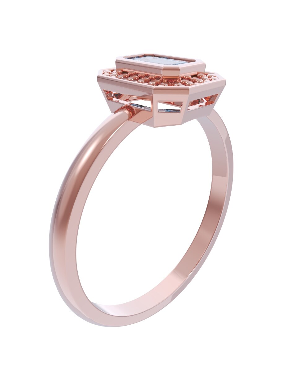 Anillo de compromiso de 10 k zirconia 3