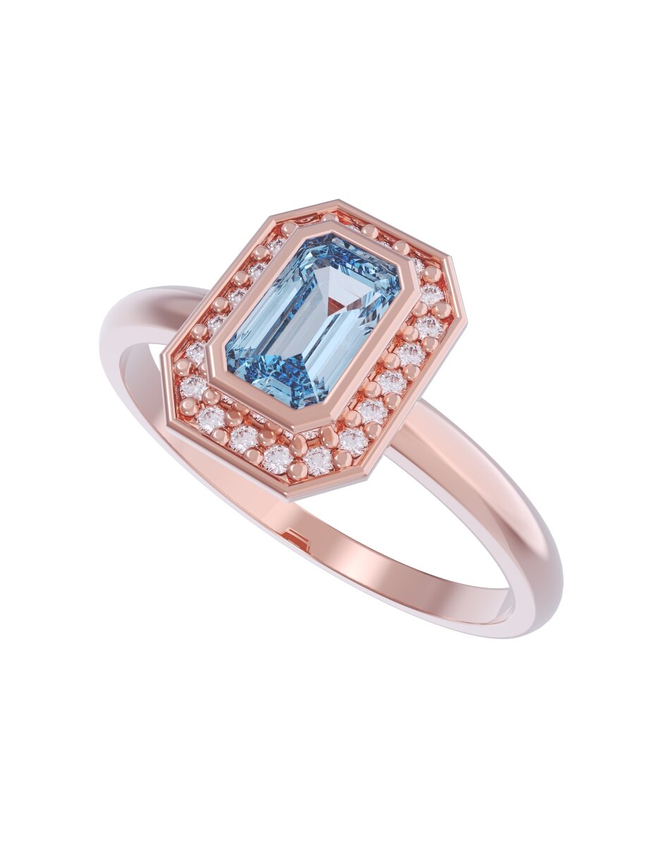 Anillo de compromiso de 10 k zirconia 2