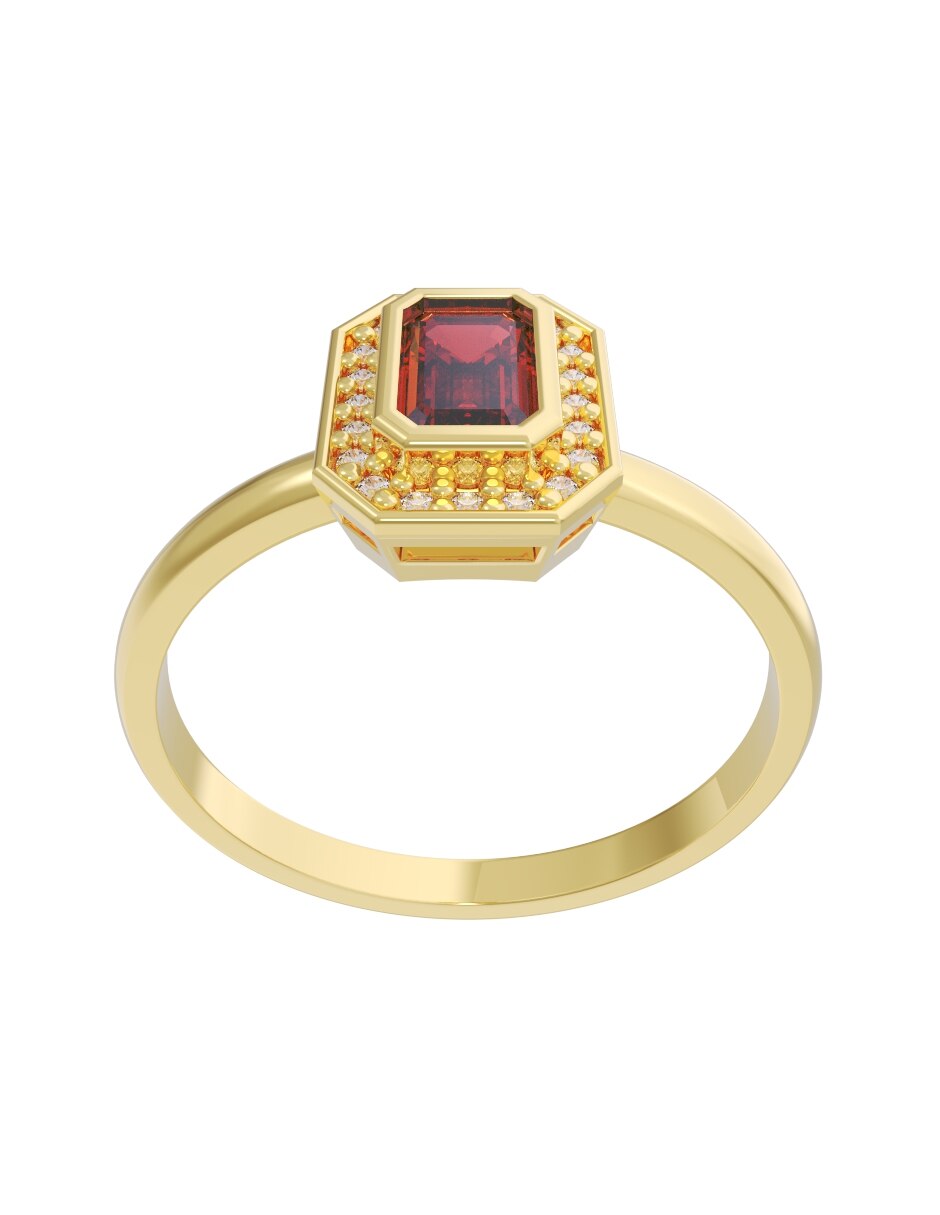 Anillo de compromiso de 10 k zirconia 4