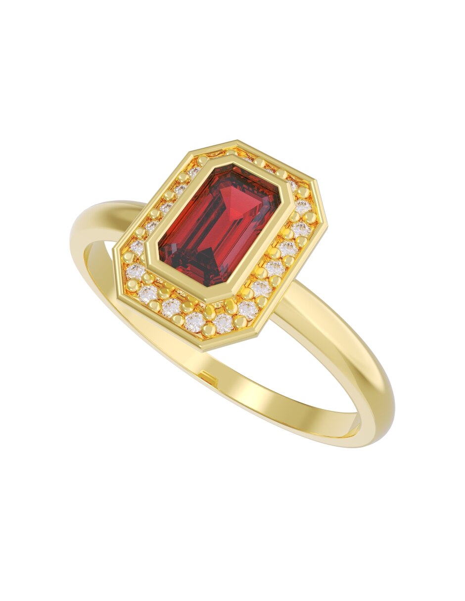Anillo de compromiso de 10 k zirconia 2