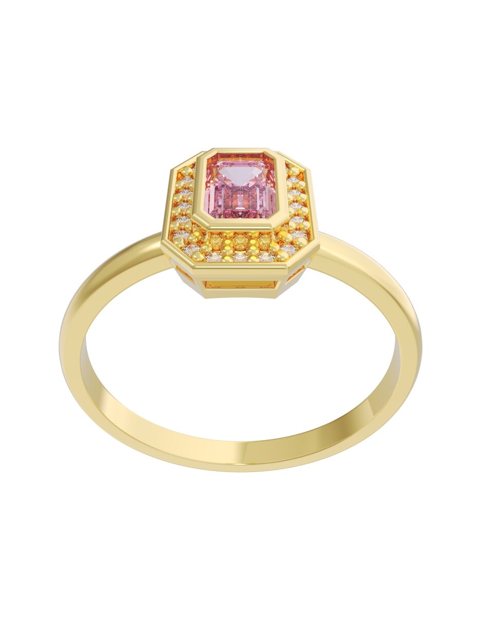Anillo de compromiso de 10 k zirconia 4