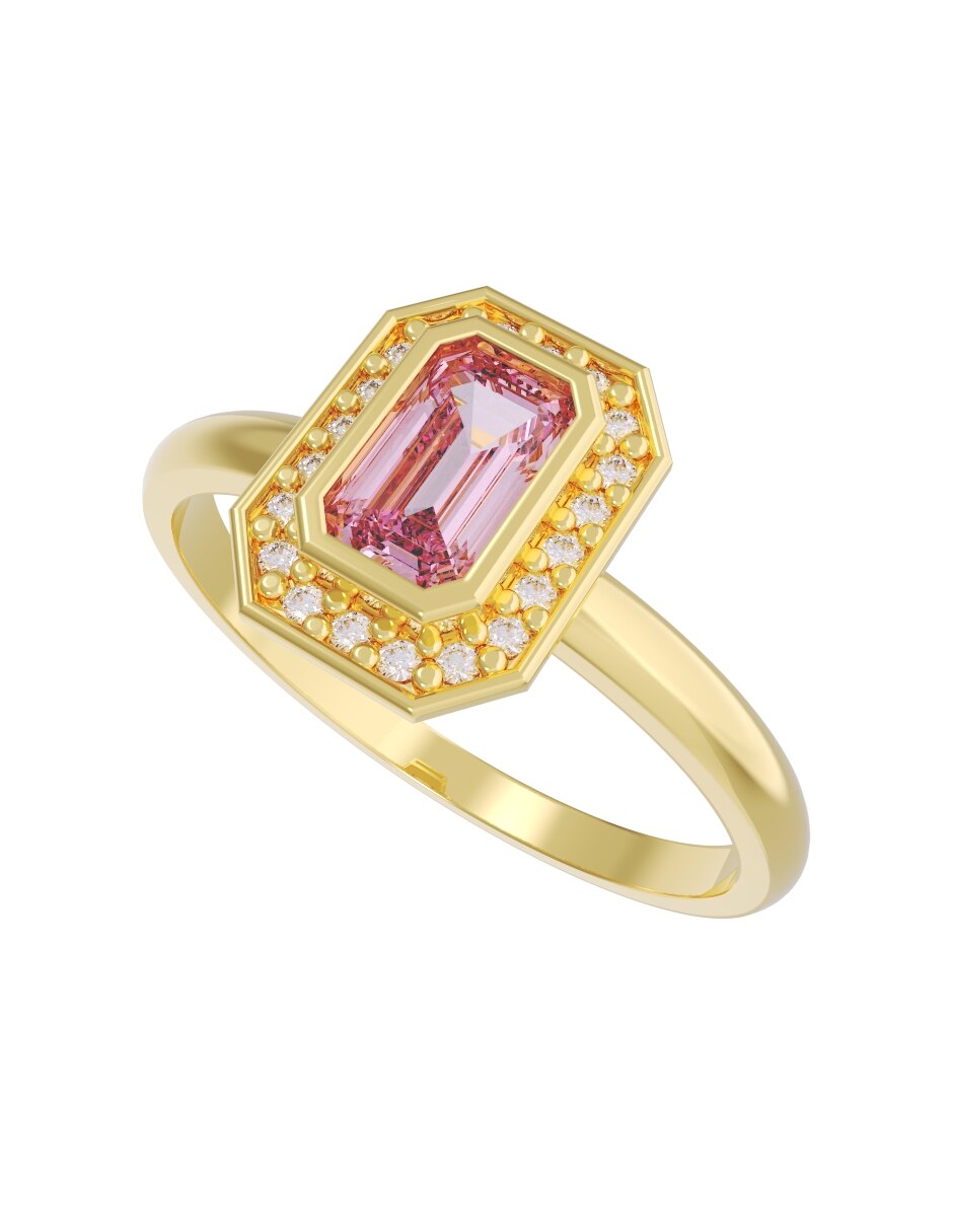 Anillo de compromiso de 10 k zirconia 2