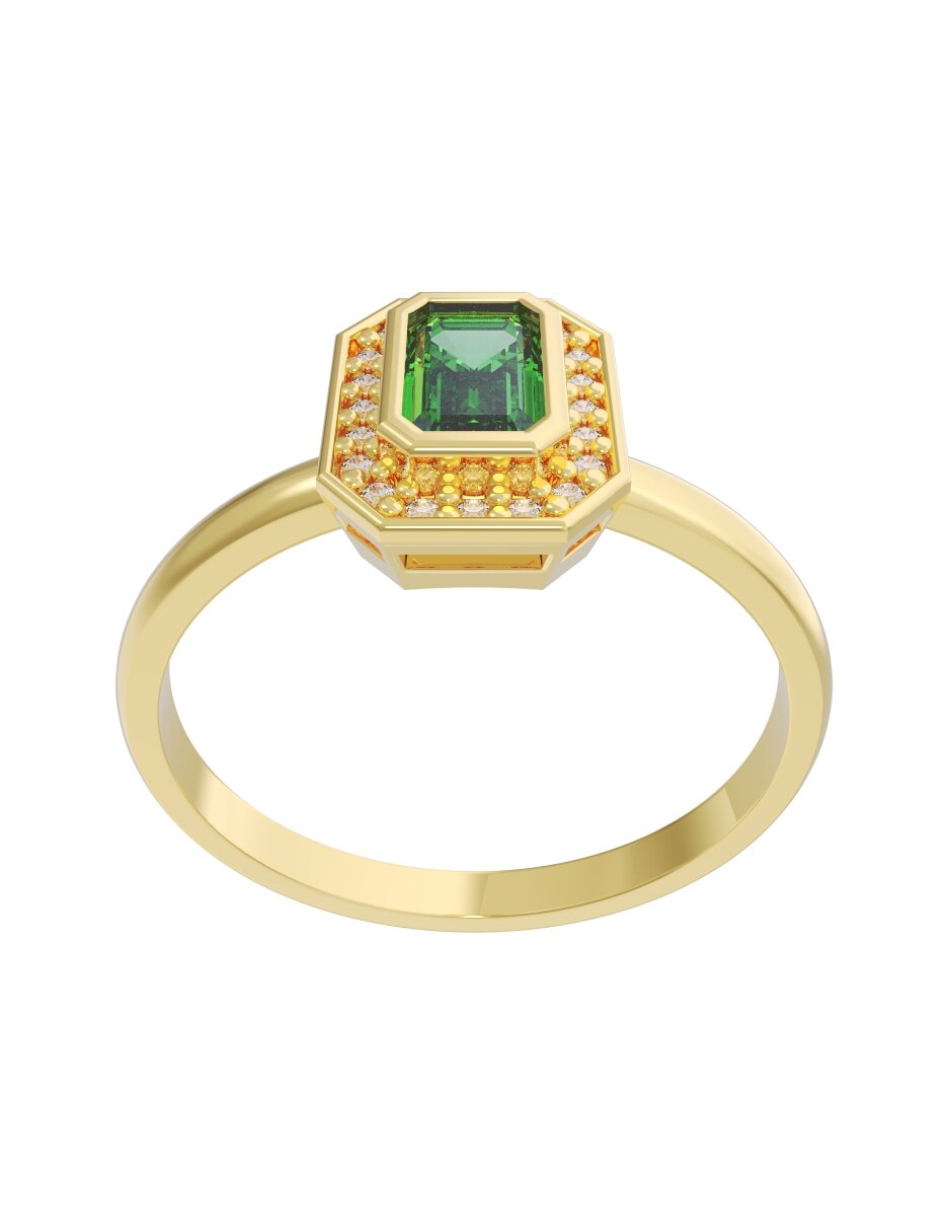 Anillo de compromiso de 10 k zirconia 4