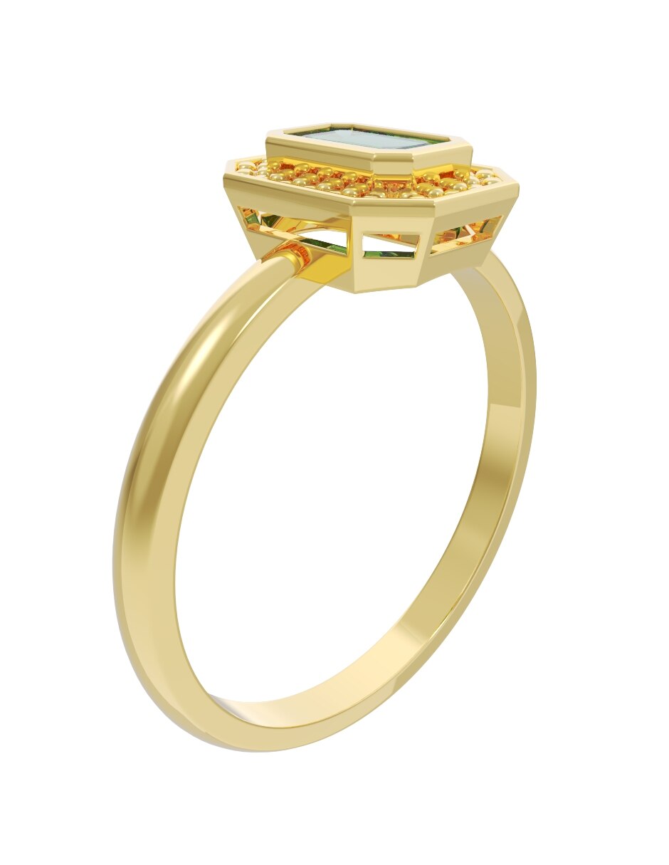 Anillo de compromiso de 10 k zirconia 3