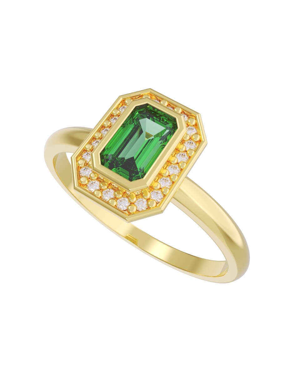 Anillo de compromiso de 10 k zirconia 2