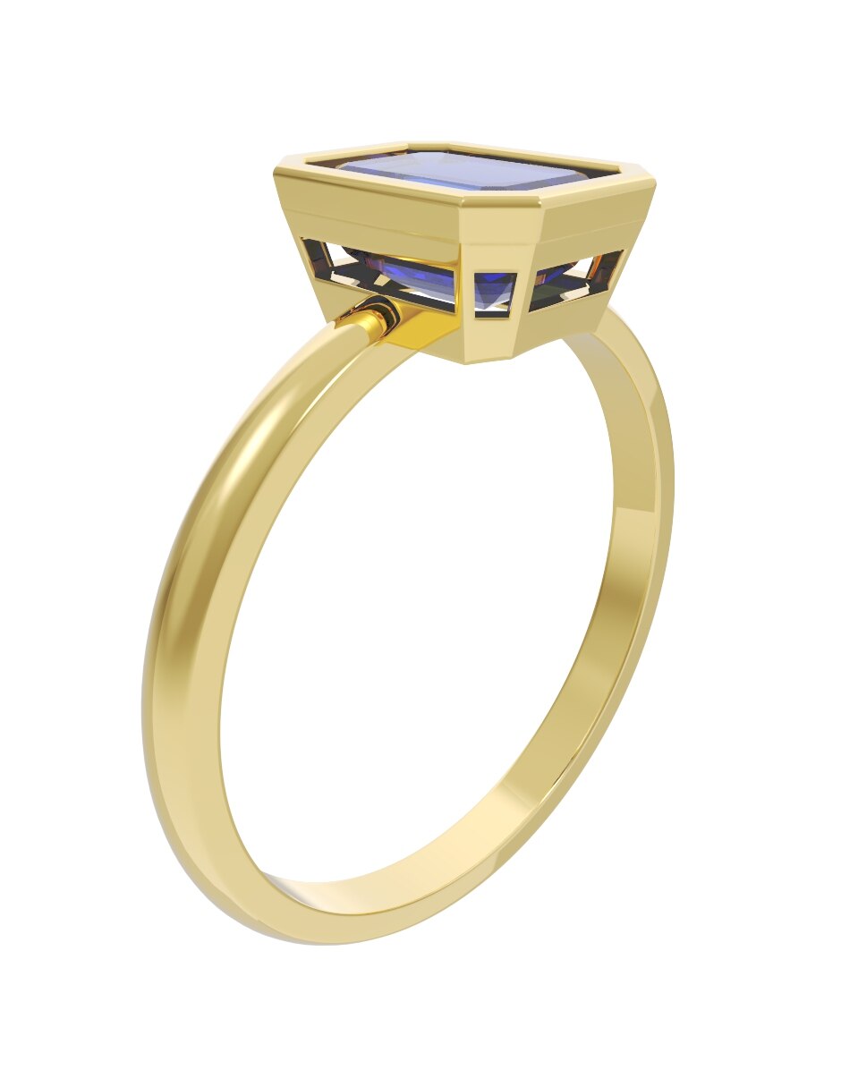 Anillo de compromiso de 10 k zirconia 3