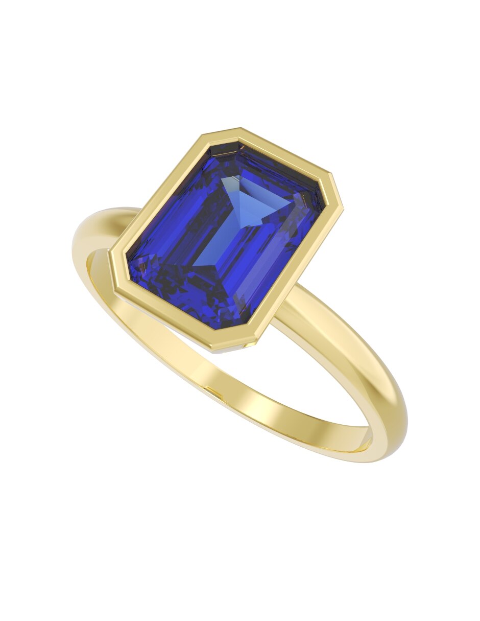 Anillo de compromiso de 10 k zirconia 2