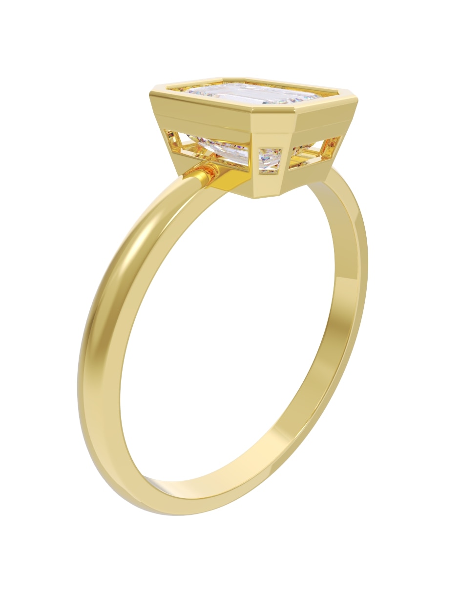 Anillo de compromiso de 10 k zirconia 3