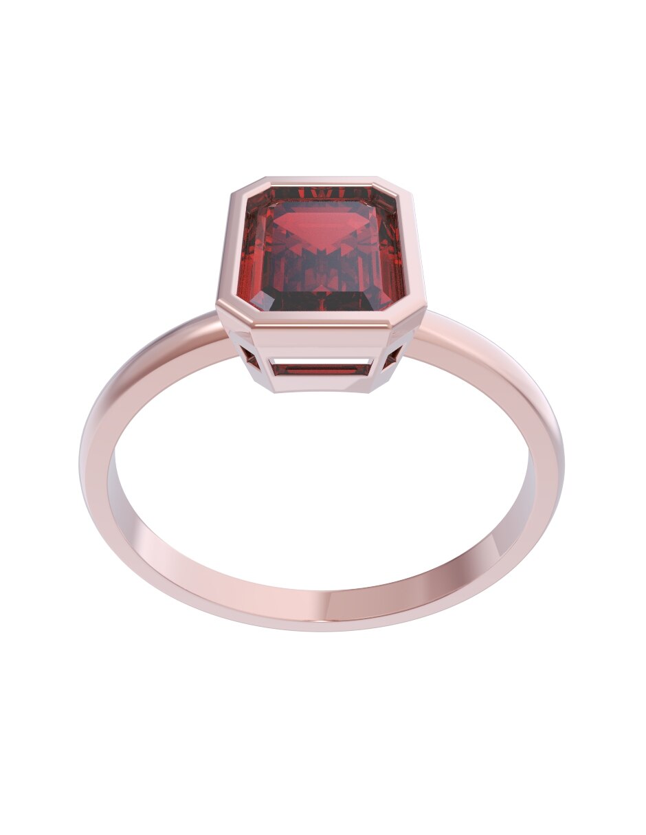Anillo de compromiso de 10 k zirconia 4