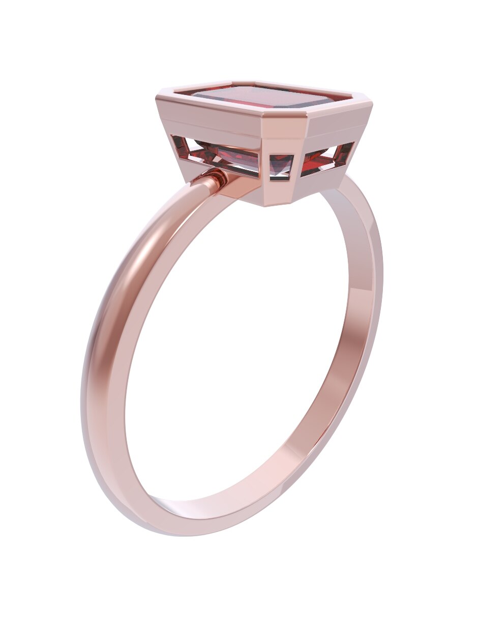 Anillo de compromiso de 10 k zirconia 3